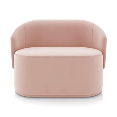Sofá Namoradeira E 2 Poltronas Orgânica Para Sala Malu Veludo M11 - D'rossi Rose