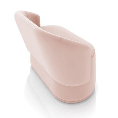 Sofá Namoradeira E 2 Poltronas Orgânica Para Sala Malu Veludo M11 - D'rossi Rose