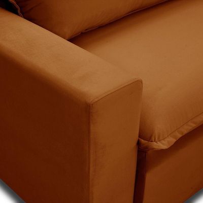 Sofá Retrátil E Reclinável 2 Lugares 2,60m Andreza Veludo Lansofbr Terracota