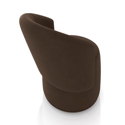 Sofá Namoradeira E 2 Poltronas Orgânica Para Sala Malu Suede Marrom M11 - D'rossi