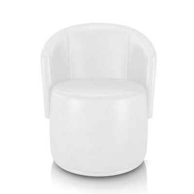 Sofá Namoradeira E 2 Poltronas Orgânica Para Sala Malu Sintético Pu Branco M11 - D'rossi
