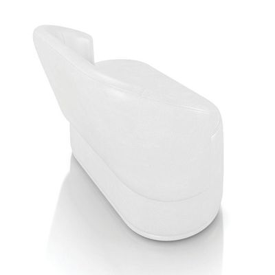 Sofá Namoradeira E 2 Poltronas Orgânica Para Sala Malu Sintético Pu Branco M11 - D'rossi