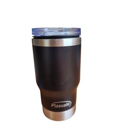 Copo Térmico 4 Em 1 Com Tampa Porta Latas E Long Neck Plasvale Preto