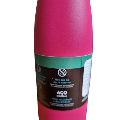 Garrafa Térmica De Inox Parede Dupla 520ml Plasvale Rosa