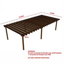 Kit Policarbonato Bronze 4mm 10,00m X 6,00m - Perfis Naturais