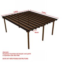 Kit Policarbonato Bronze 4mm 5,00m X 6,00m - Perfis Naturais