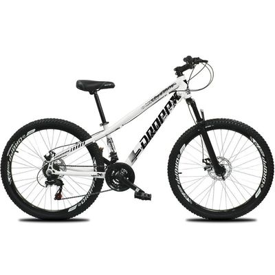 Bicicleta Aro 26 Dropp Freeride Alumínio 21 Marchas Freios A Disco Supensão - Branco Branco