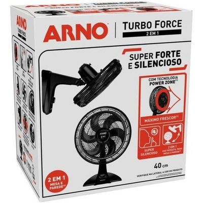 Ventilador Arno Turbo Force 2 Em 1 Preto 127v