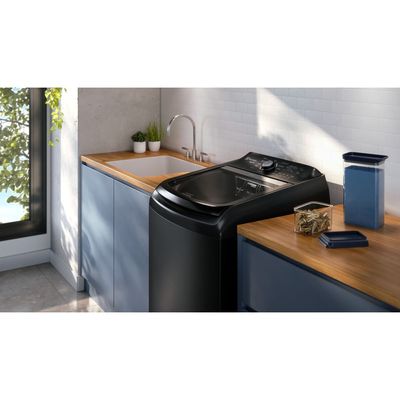 Máquina de Lavar Electrolux 14,5kg Preta Efficient Cesto Inox, Jet&Clean e Filtro Fiapos (LEP15) 220V
