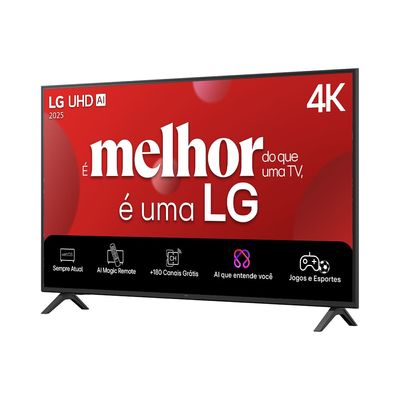 Smart TV 86” 4K LG UHD 86UA85 com Processador a7 AI Gen8 HDR10 WebOS 25 Charcoal Black