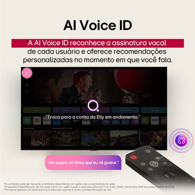 Smart TV 86” 4K LG UHD 86UA85 com Processador a7 AI Gen8 HDR10 WebOS 25 Charcoal Black