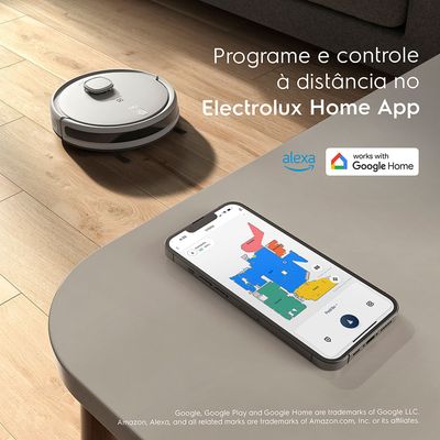 Robô Aspirador Electrolux 4 em 1 Wi-Fi Experience até 1h40 Mapeamento Branco (ERB62) Bivolt