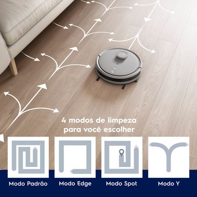 Robô Aspirador Electrolux 4 em 1 Wi-Fi Experience até 1h40 Mapeamento Branco (ERB62) Bivolt