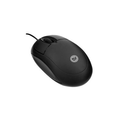 Mouse Bright Espanha com fio USB Preto 106 UNICA