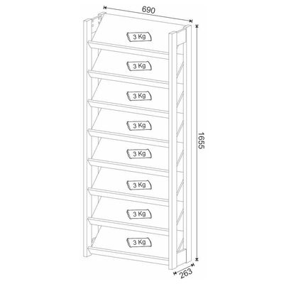 Armário Multiuso Sapateira Az1006 Branco/Nogal