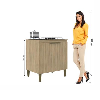Balcão Cooktop Iara 5 Bocas Dourado J Carvalho
