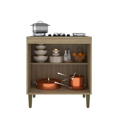 Balcão Cooktop Iara 5 Bocas Dourado J Carvalho