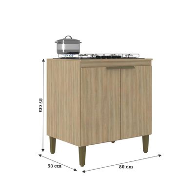 Balcão Cooktop Iara 5 Bocas Dourado J Carvalho