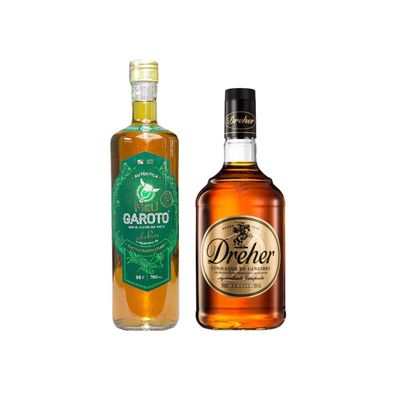Kit Conhaque Dreher Gengibre 900ml + Cachaça De Jambu 700ml