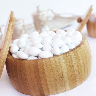 Açucareiro Farinheiro Tampa e Colher Pote Bambu ECO