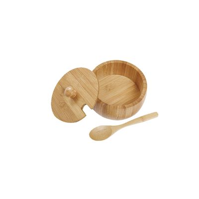 Açucareiro Farinheiro Tampa e Colher Pote Bambu ECO
