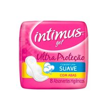 Absorvente Intimus Gel Cobertura Suave com Abas com 8un