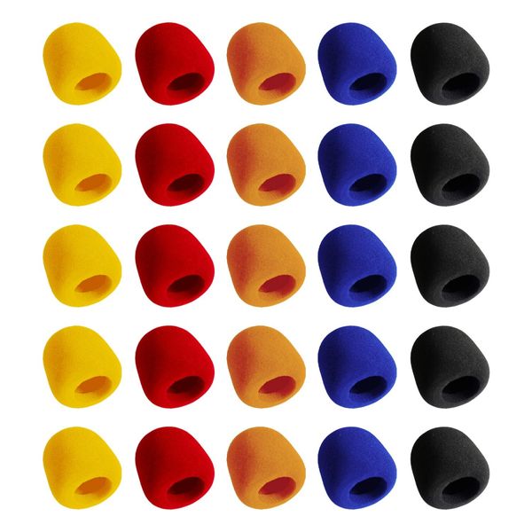 10 Kits com 5 Espumas Coloridas para Microfone (50 Peças)