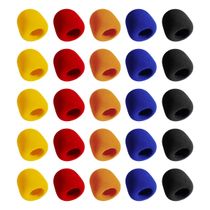 5 Kits com 5 Espumas Coloridas para Microfone (25 Peças)
