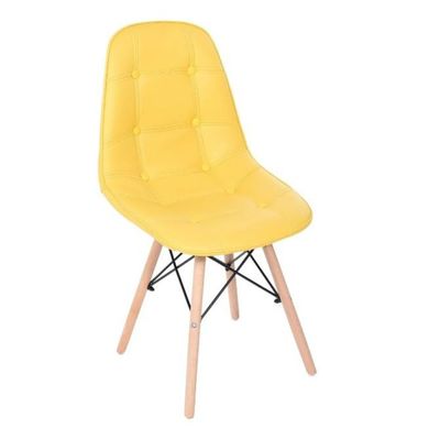 Cadeira Decorativa Eiffel Charles Eames DSW Botonê E03 Amarelo
