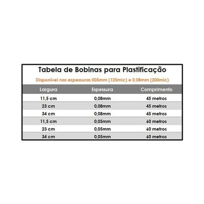 Bobina para Plastificação Rg 0,05 60 Metros