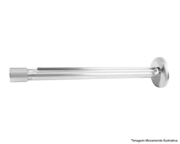 Braco Chuveiro Alum Polido 30Cm c/5 pcs
