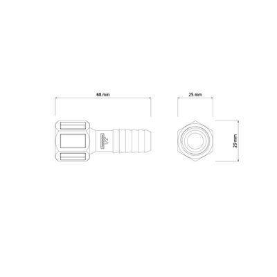 Adaptador com Rosca Interna 1/2 polegada Tramontina