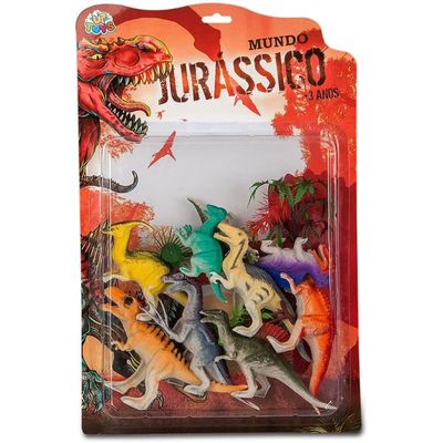 Brinquedo Kit 9 Dinossauros Mundo Jurassico