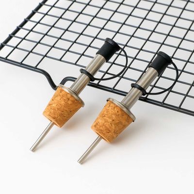 Bico Dosador com Rolha e Tampa Azeite Bebidas Inox 4un