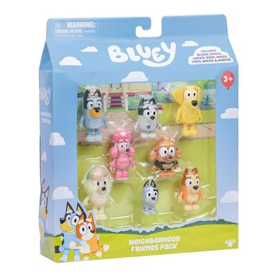 Bluey - Kit com 8 personagens colecionáveis 6cm