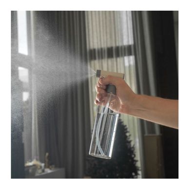 Borrifador Spray Multiuso Limpeza Cinza Bege 500ml Trava ON/OFF