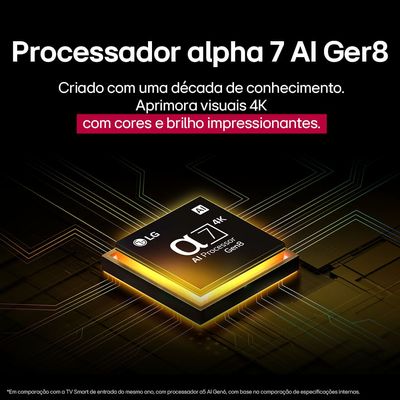 Smart TV 86 4K LG UHD 86UA85 com Processador a7 AI Gen8 HDR10 WebOS 25 Charcoal Black