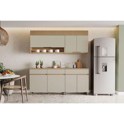 Cozinha Modulada Nesher Realeza 4 Peças CZ103 Carvalho/Greice