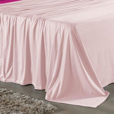 Jogo  Cama Solteiro Nobre 3 Peças Lençol  Elástico  30cm  Altura  100% Algodão  Rosa  Pink
