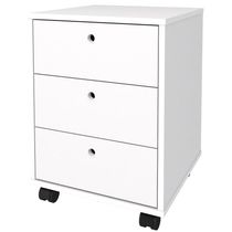 Gaveteiro Volante 3 Gavetas New Branco - Artany