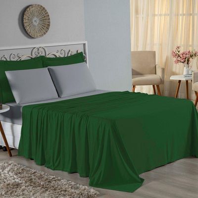Jogo  Cama Solteiro Nobre 3 Peças Lençol  Elástico  30cm  Altura  100% Algodão  Verbanira  Cinza