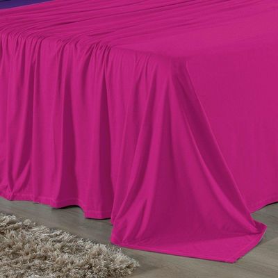 Jogo  Cama Queen Nobre 4 Peças Lençol  Elástico  30cm  Altura  100% Algodão  Pink  Roxo