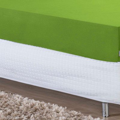 Jogo  Cama Solteiro Nobre 2 Peças Lençol  Elástico  30cm  Altura  100% Algodão  Pistache