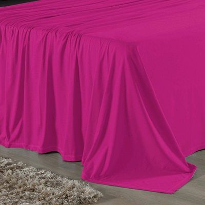 Jogo  Cama Queen Nobre 4 Peças Lençol  Elástico  30cm  Altura  100% Algodão  Pink  Preto