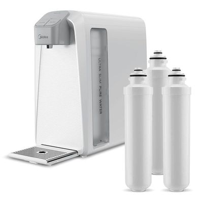 Kit Purificador De água Slimpure Branco + 3 Filtros Refis Midea Jdd2580tw.fpbtnb3x - Bivolt