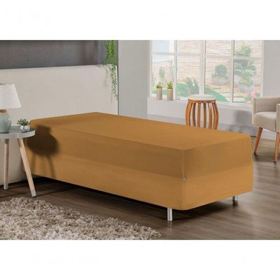 Jogo De Cama Solteiro Nobre 2 Peças Luva De Box 55cm De Altura Malha 100% Algodão - Cobre