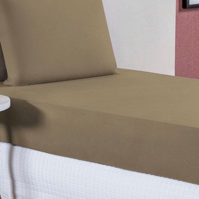 Jogo De Cama Solteiro Nobre 2 Peças Lençol Com Elástico De 30cm De Altura Malha 100% Algodão - Avela
