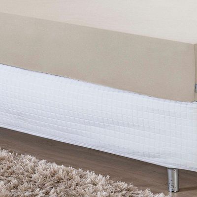 Jogo De Cama Solteiro Nobre 2 Peças Lençol Com Elástico De 30cm De Altura Malha 100% Algodão - Palha