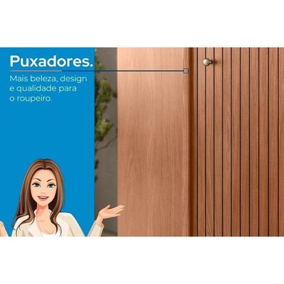 Guarda Roupa 2 Peças (1guardaroupa+1cômoda) Qc361 Jatoba/areia - Santos Andirá