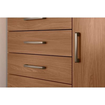 Guarda Roupa +cômoda Qc310 Jatoba/areia - Santos Andirá
